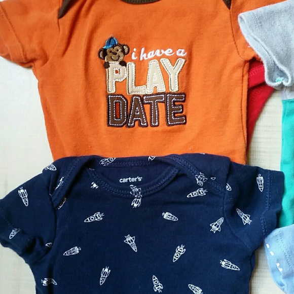 0/3 and 3 month Carter's boy onesies - Picture 3 of 6